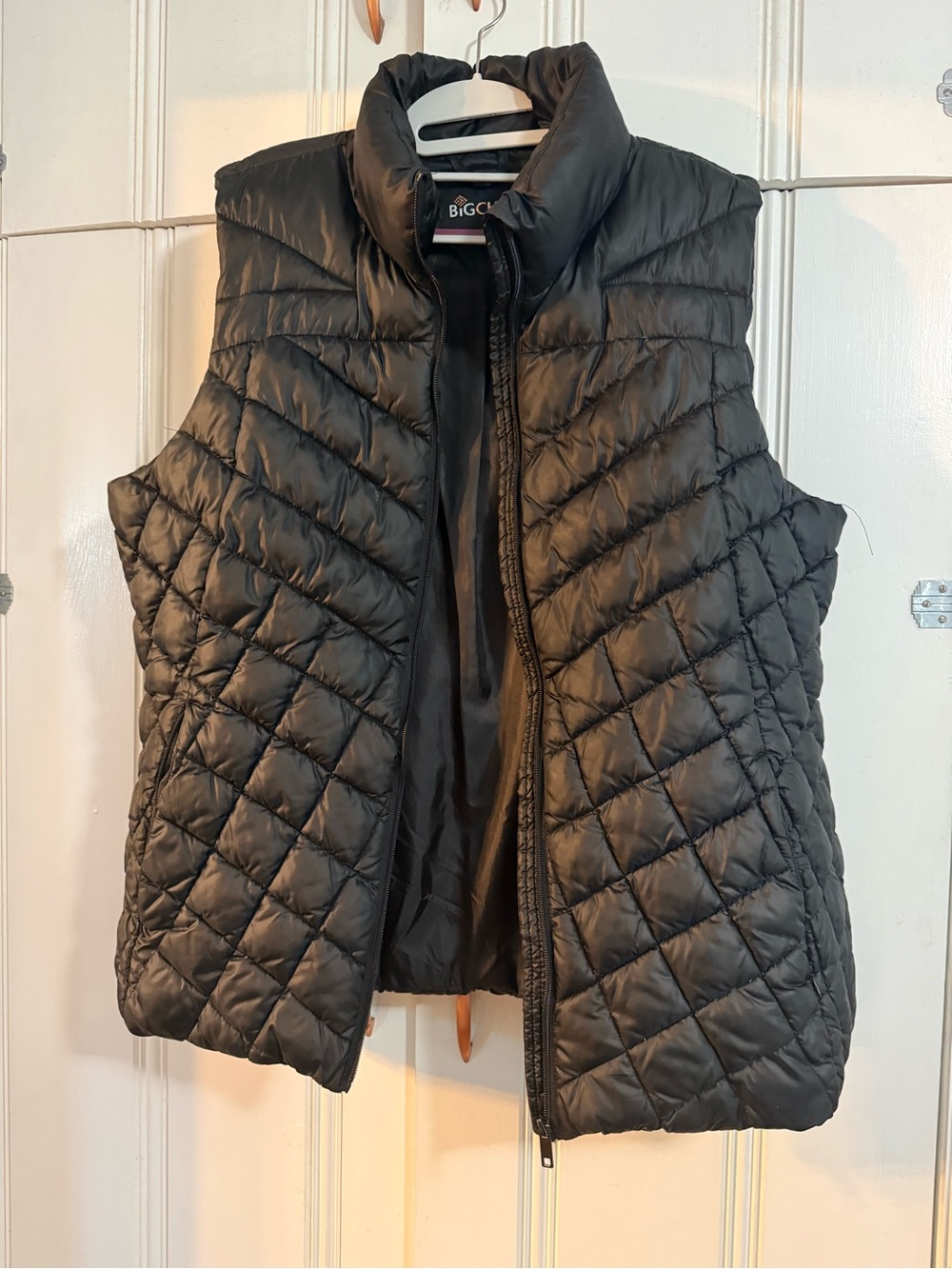 Big Chill Black Quilted Puffer Vest with High Collar